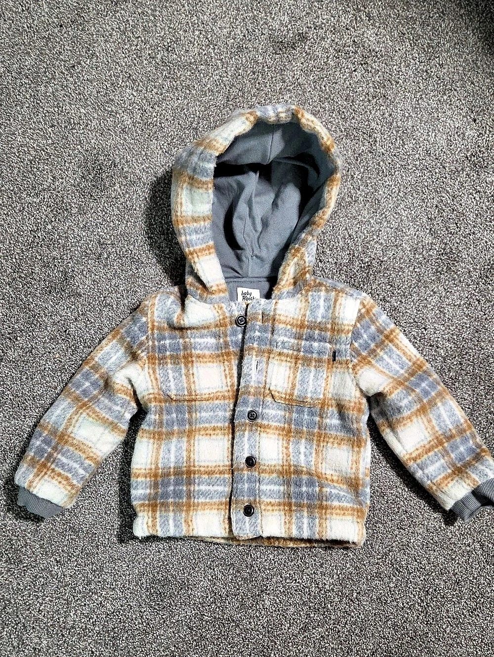 Baby B'Gosh Baby Plaid Hooded Jacket Size 24M Like New